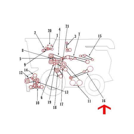 Aftermarket 843759M1 Chopper Belt Fits John Deere Combine 540 COB40-0638